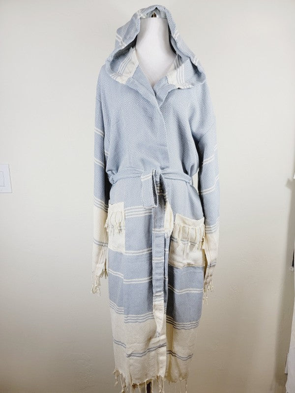 Unisex Robe, Beach or spa Robe with pockets - Sky — product image