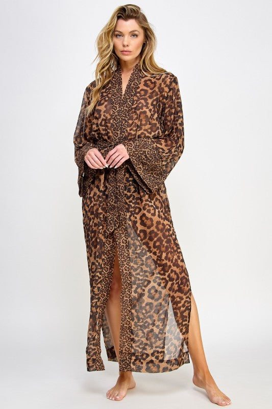 Luxurious Leopard Juliana Robe | Healthy Balance Market — product image