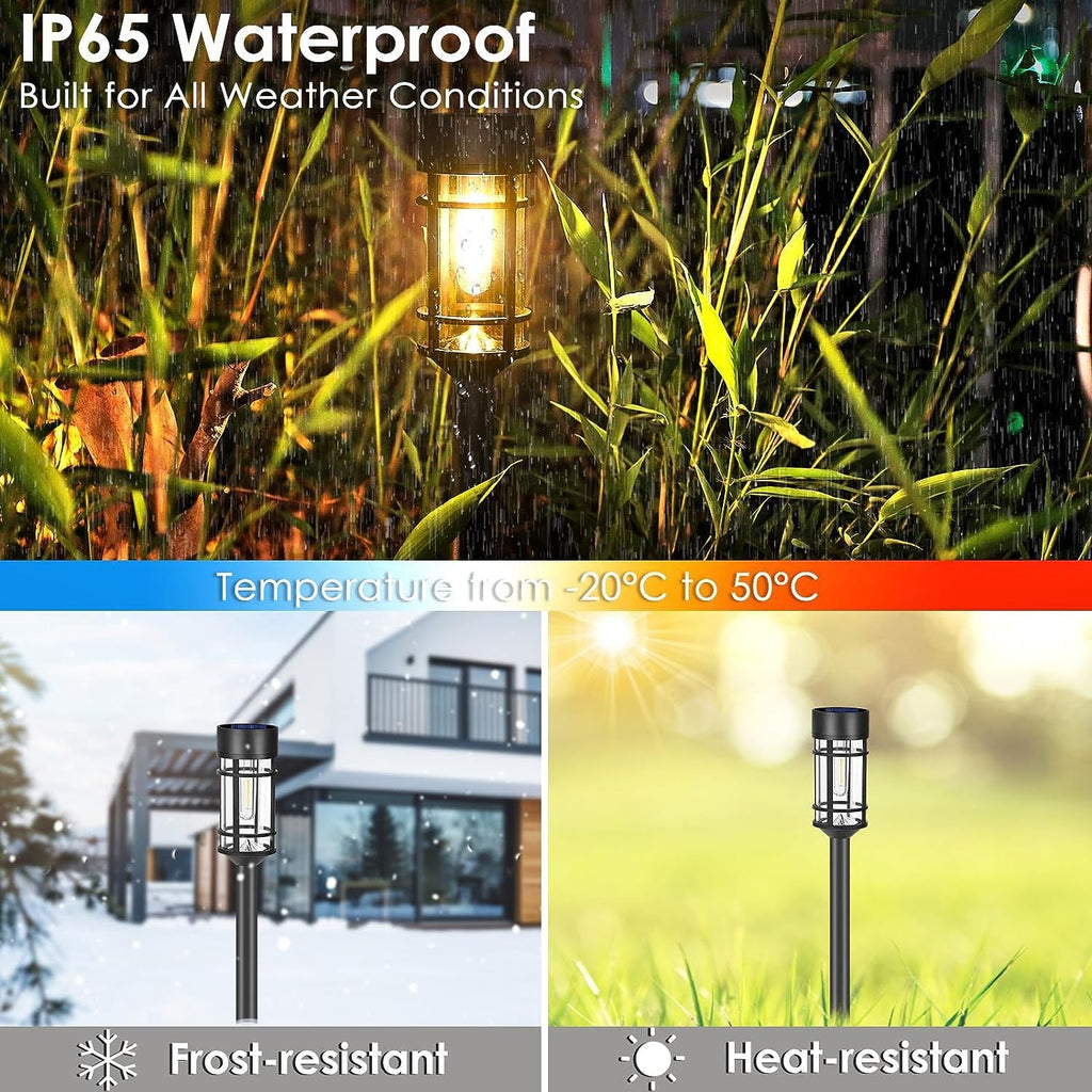 Hakol 8 Pack LED Solar Lights Outdoor Waterproof 3000k — product image