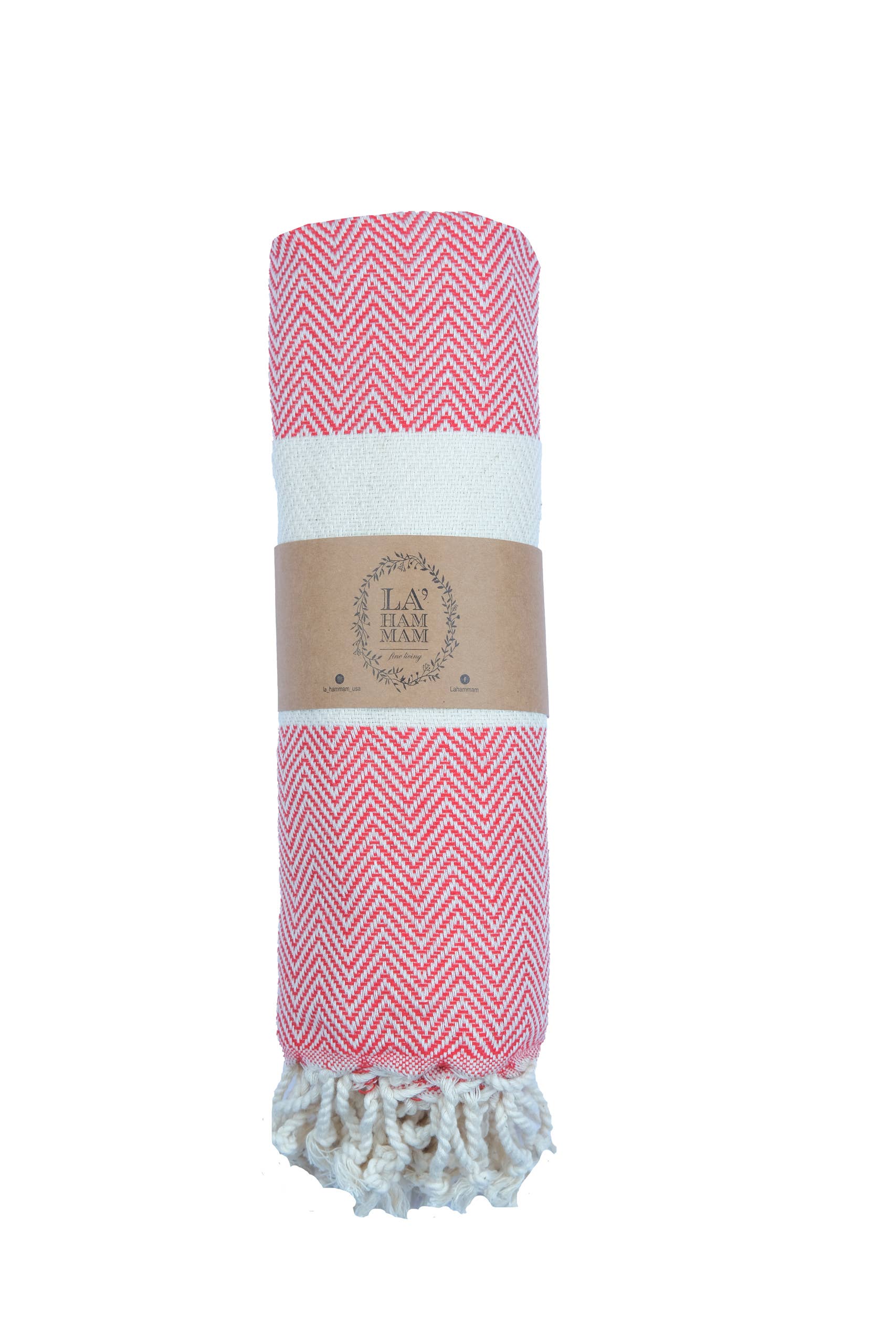 Herring Peshtemal  Cotton  Beach Towel: Red