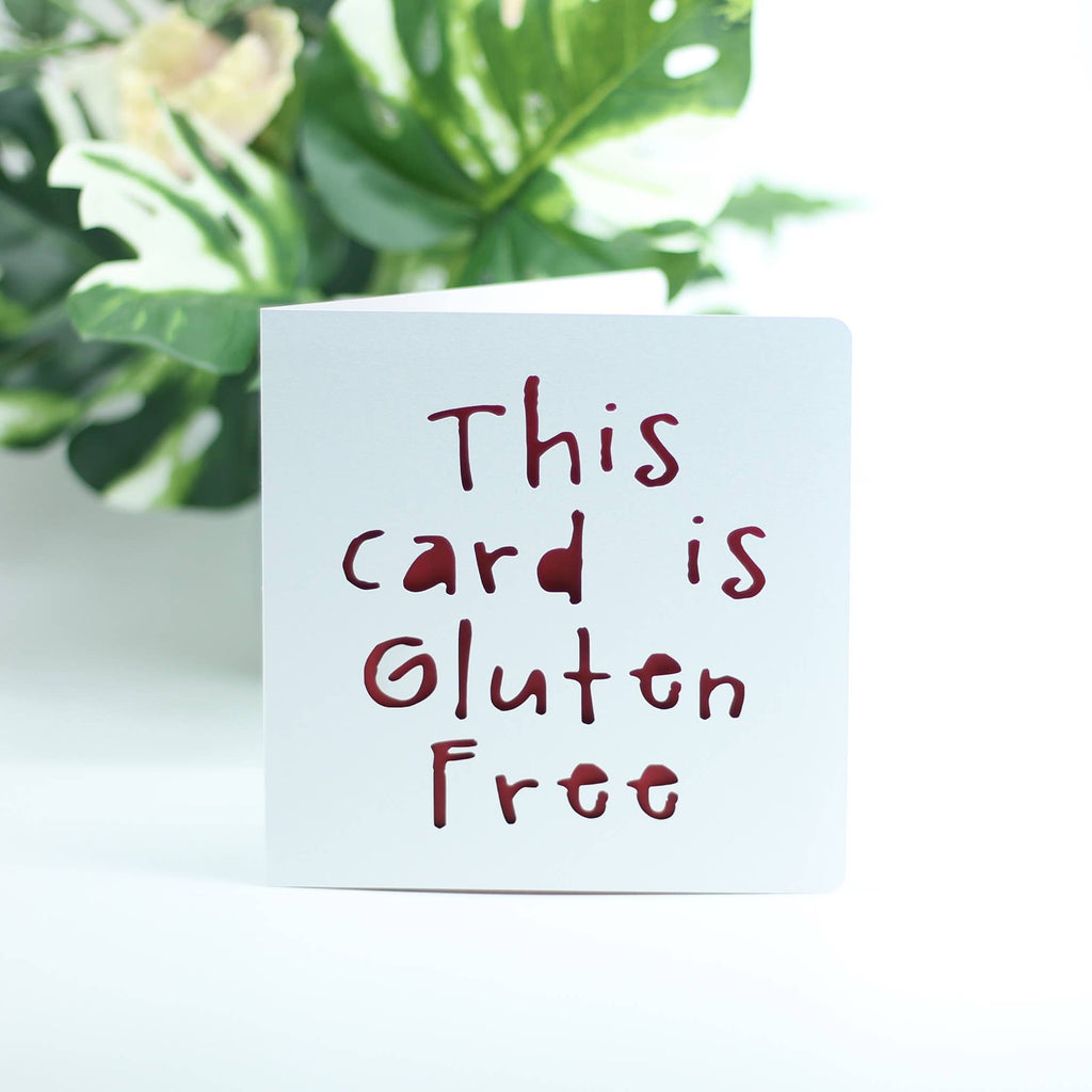 This card is gluten free: Green