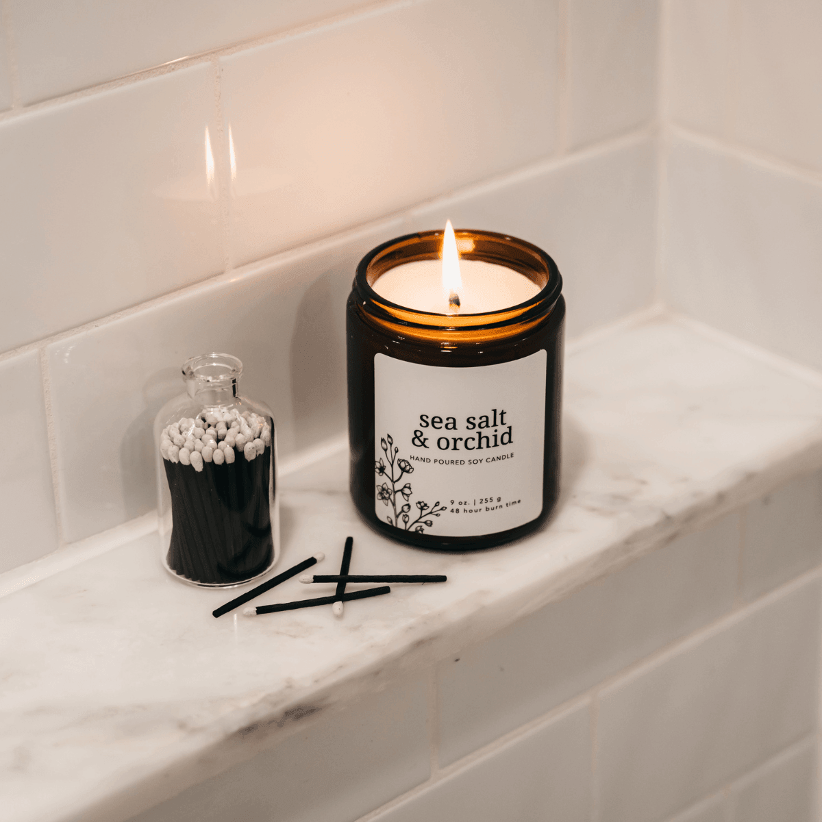 Sea Salt & Orchid Soy Candle.