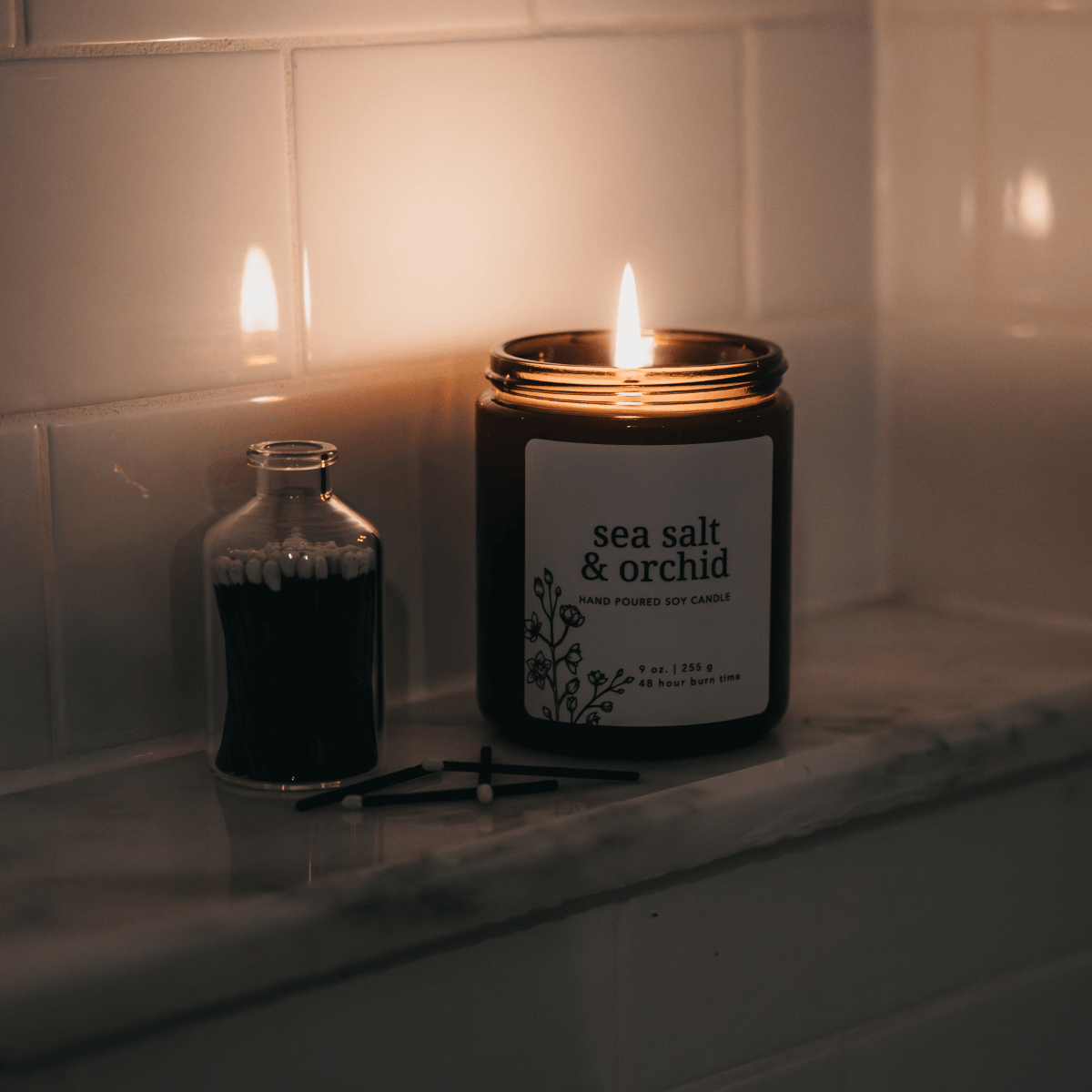 Sea Salt & Orchid Soy Candle.