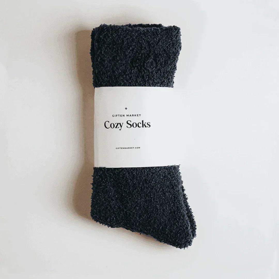 Cozy Cloud Socks - Charcoal.