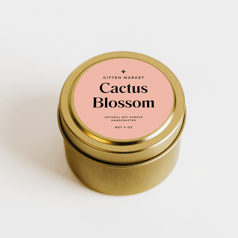 Cactus Blossom Gold Travel Candle.