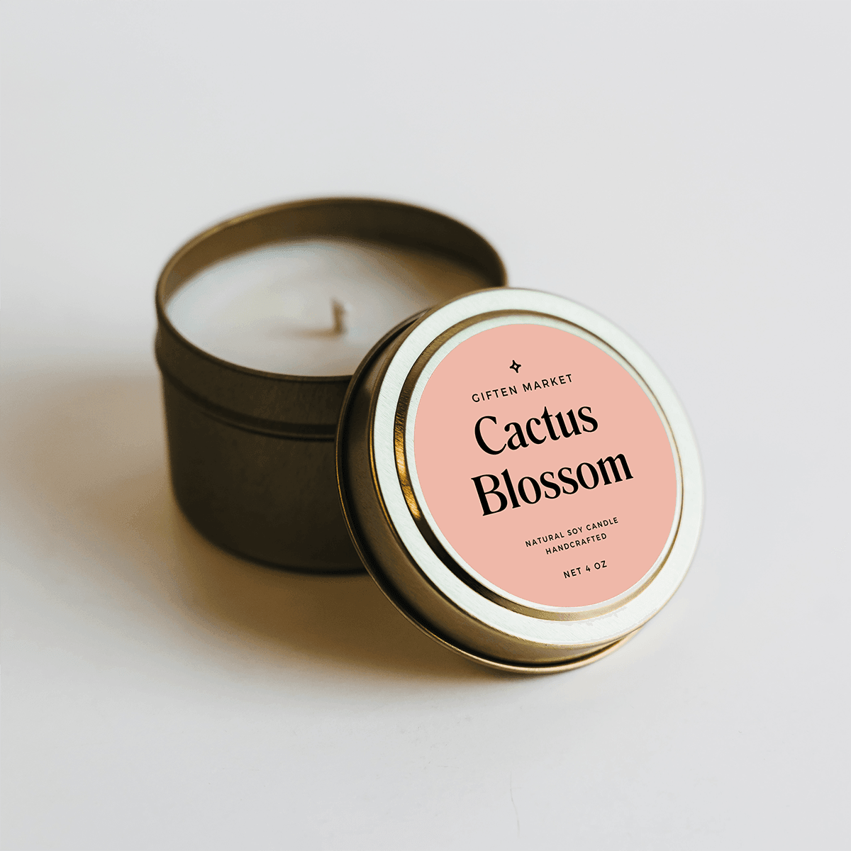 Cactus Blossom Gold Travel Candle.