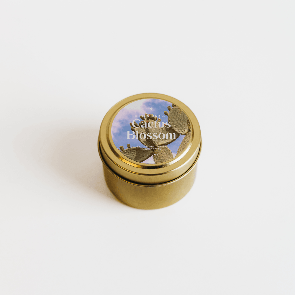 Cactus Blossom Gold Travel Candle.