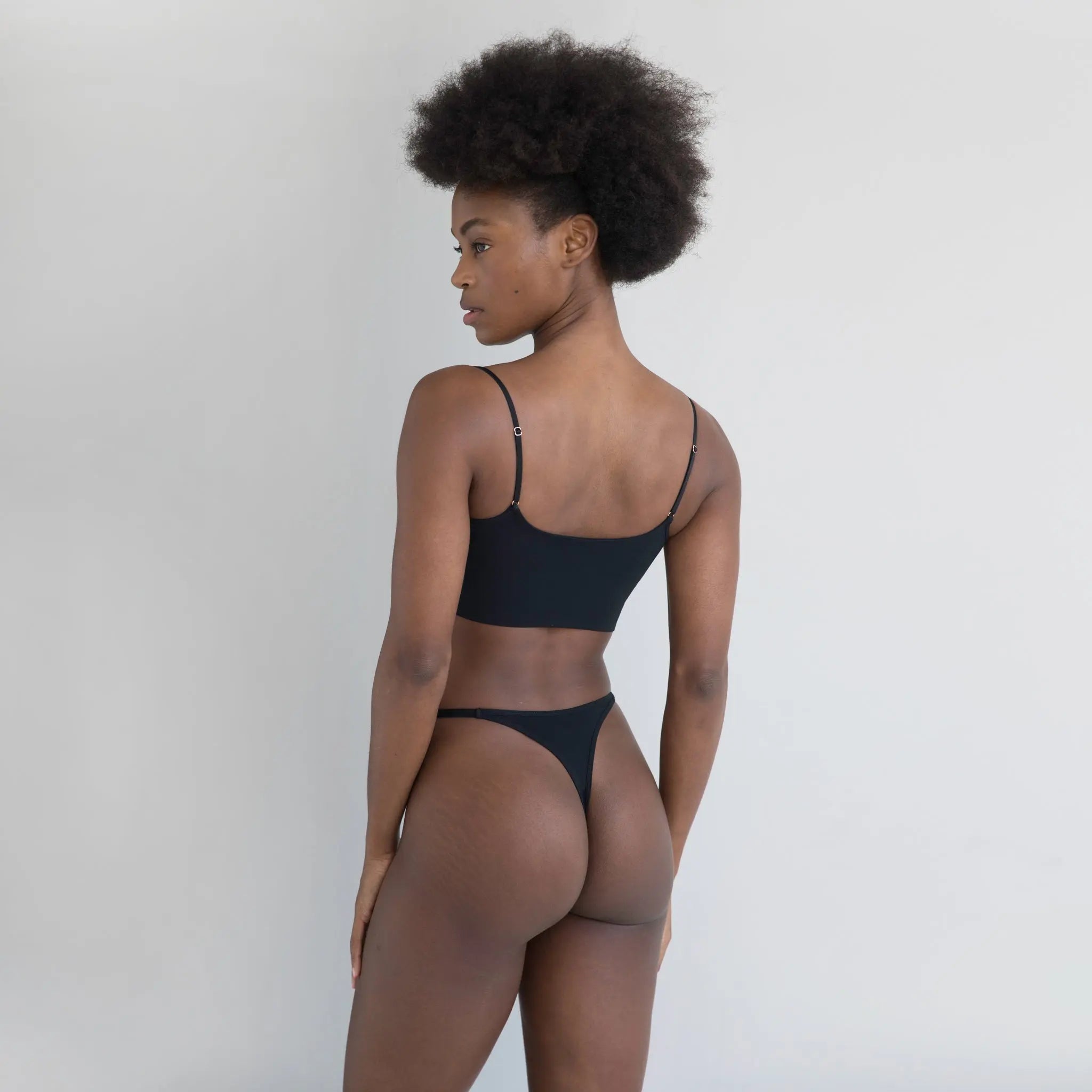 Core Long Line Bralette Black