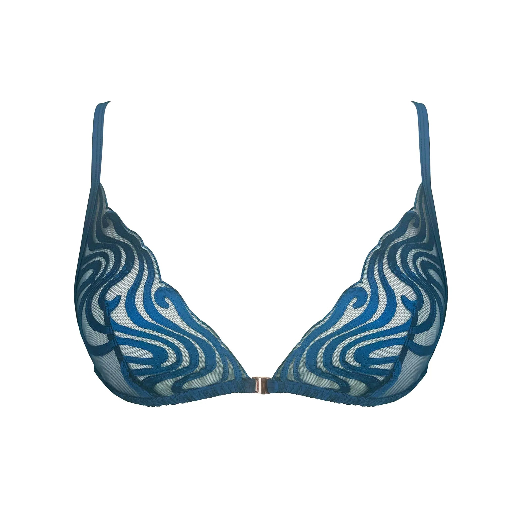 Echo Triangle Bralette Abyss Blue