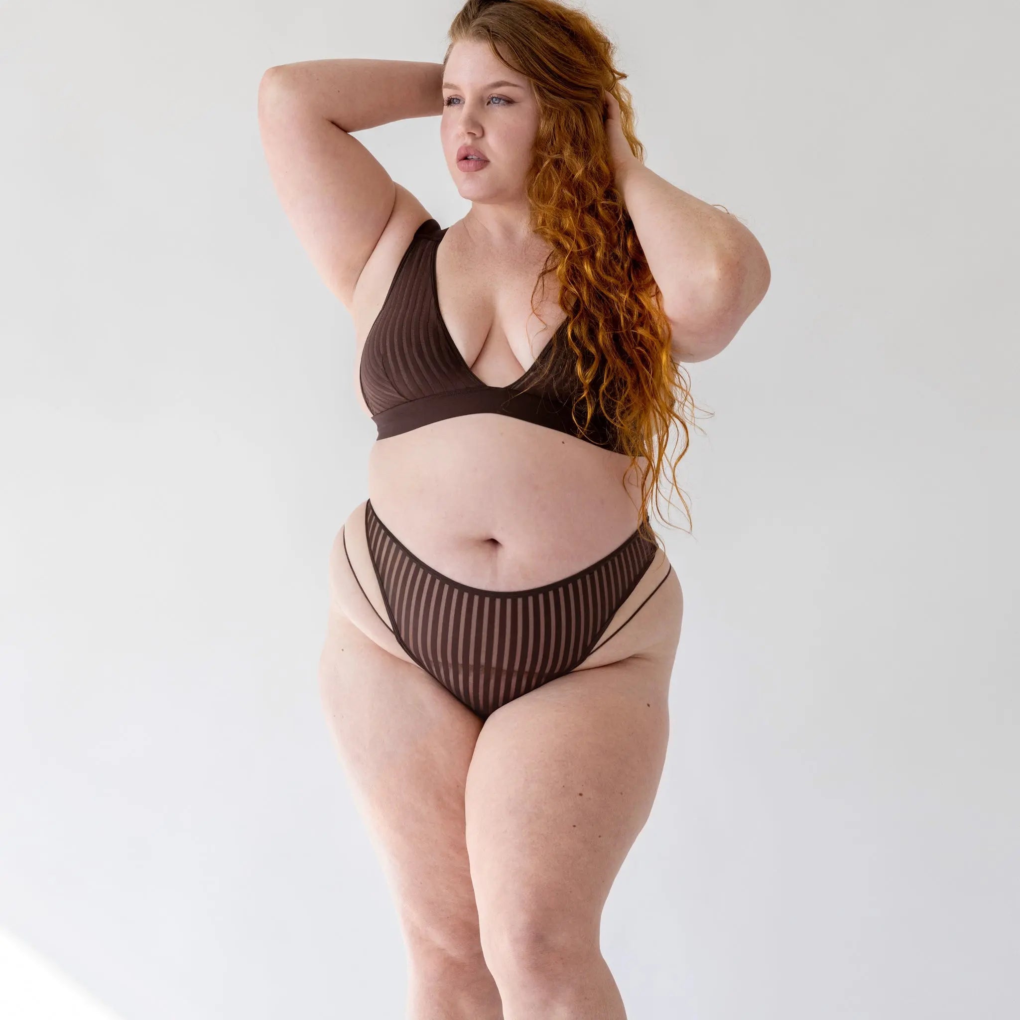 Vertigo V Neck Bralette Cocoa