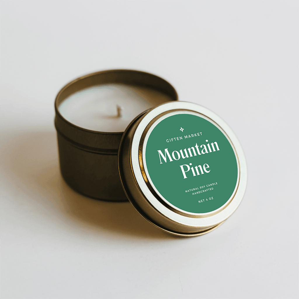Mountain Pine Gold Travel Candle.