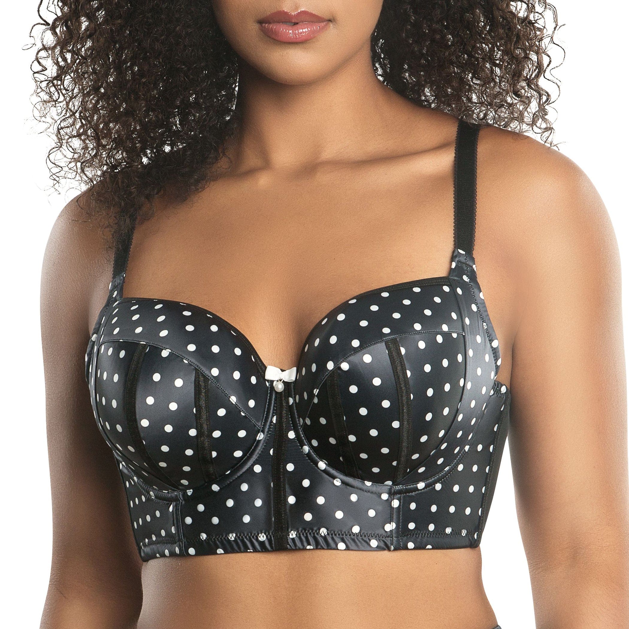 PARFAIT Charlotte Longline 6977 Women's Full Bust Padded Bra  - Black Dot