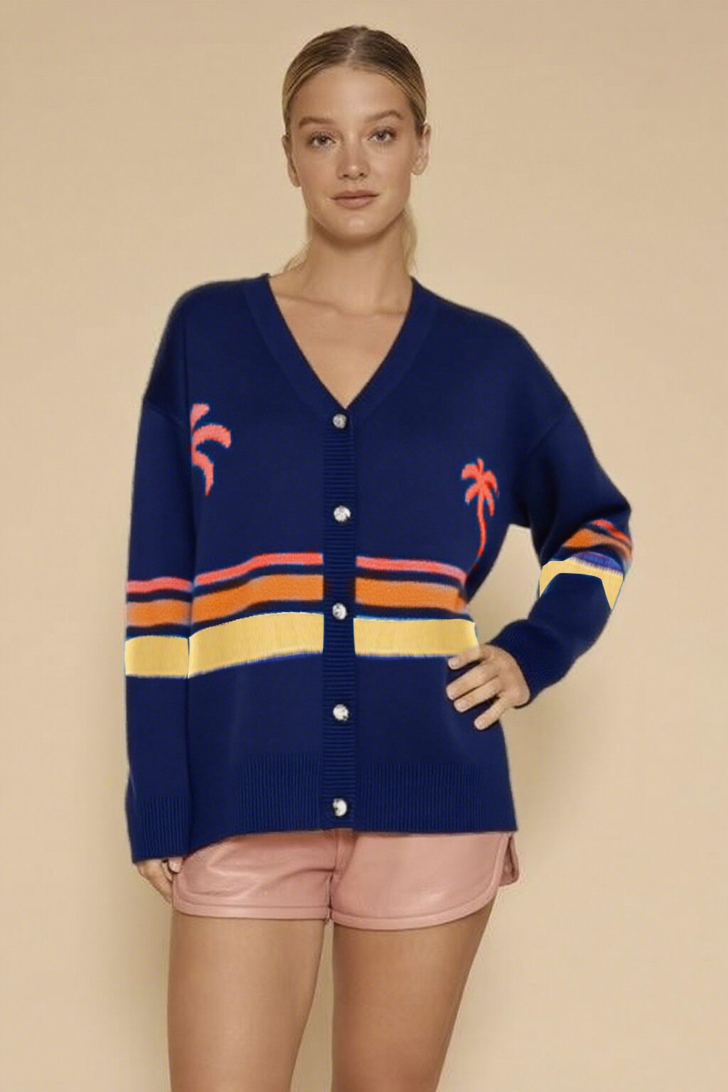 Ocean sunset knit cardigan — product image