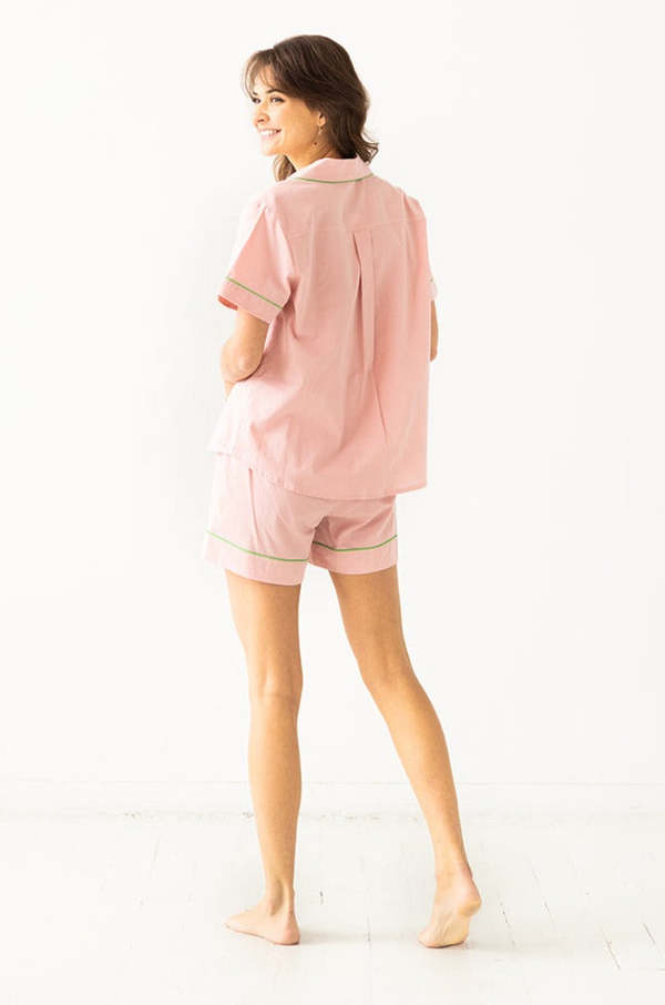 SALUA Classic Shorties Pajamas in Woven Cotton — product image