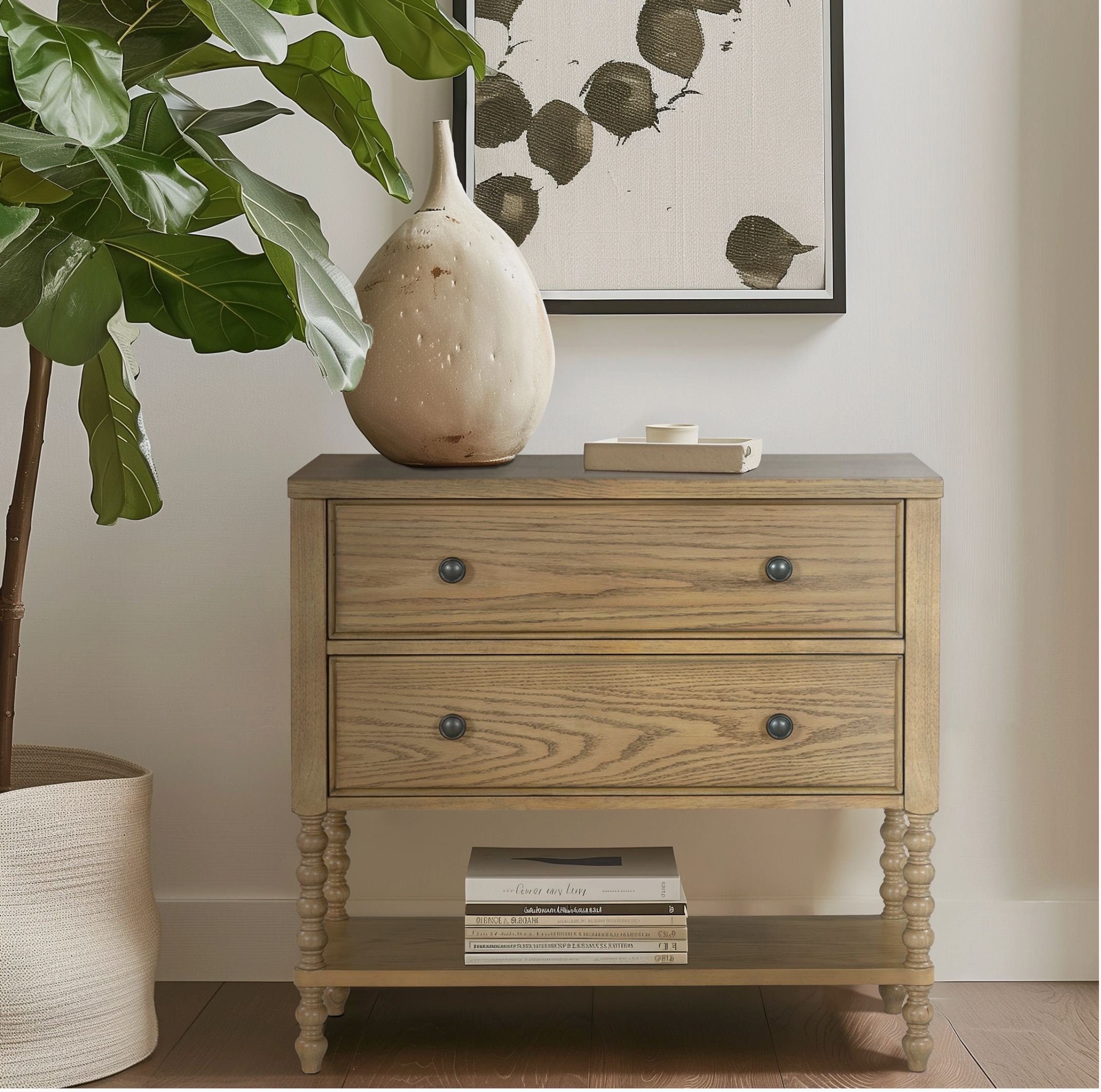 Healthy Balance Market Traditional 2-Drawer Accent Chest, Natural