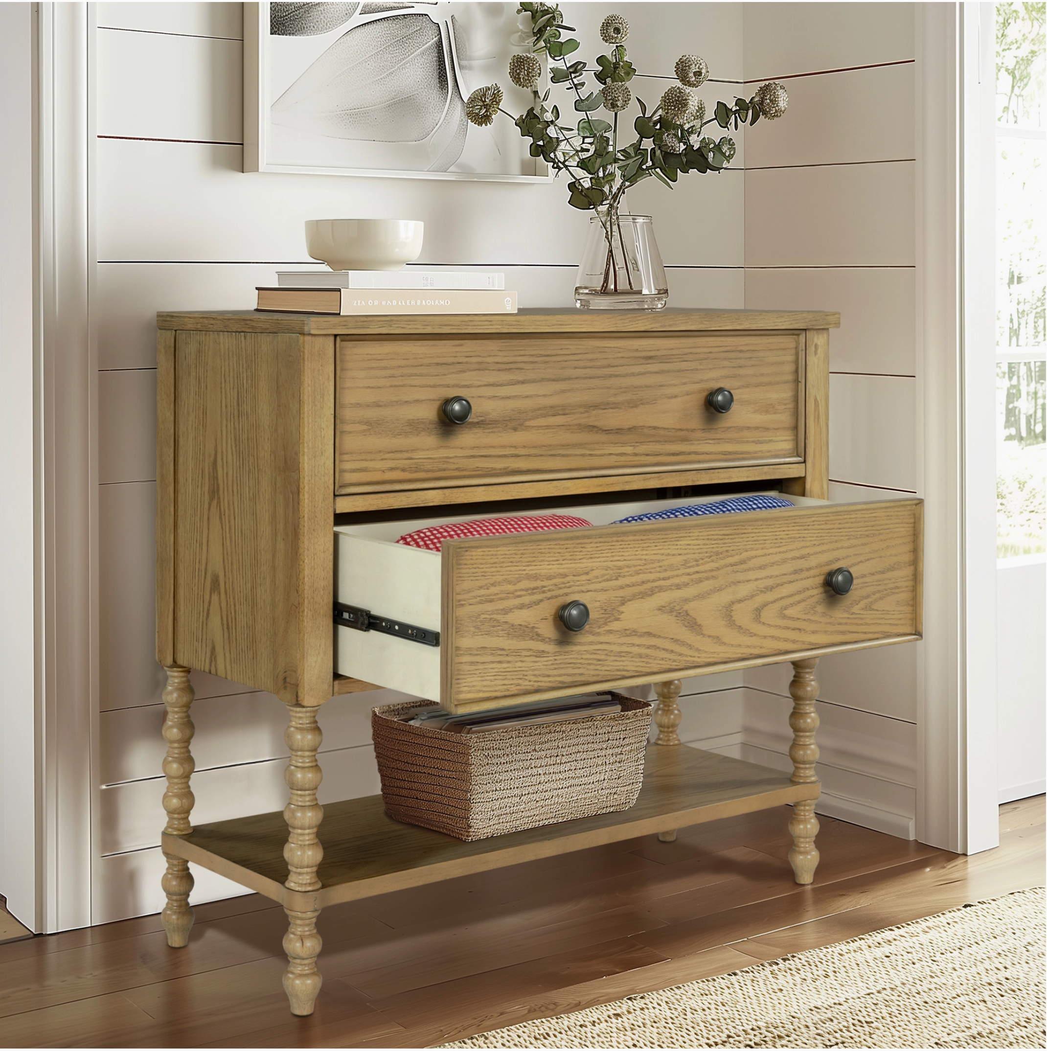 Healthy Balance Market Traditional 2-Drawer Accent Chest, Natural