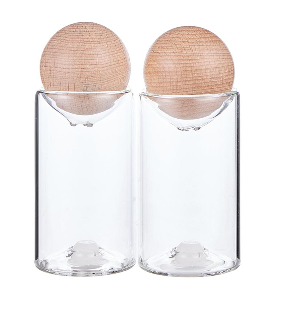 Glass Salt Pepper Shakers L6739