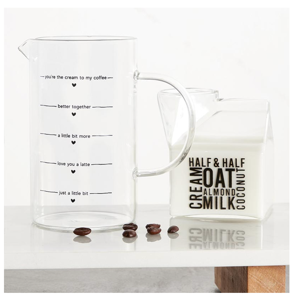 Healthy Balance Market Glass Milk Carton Creamer