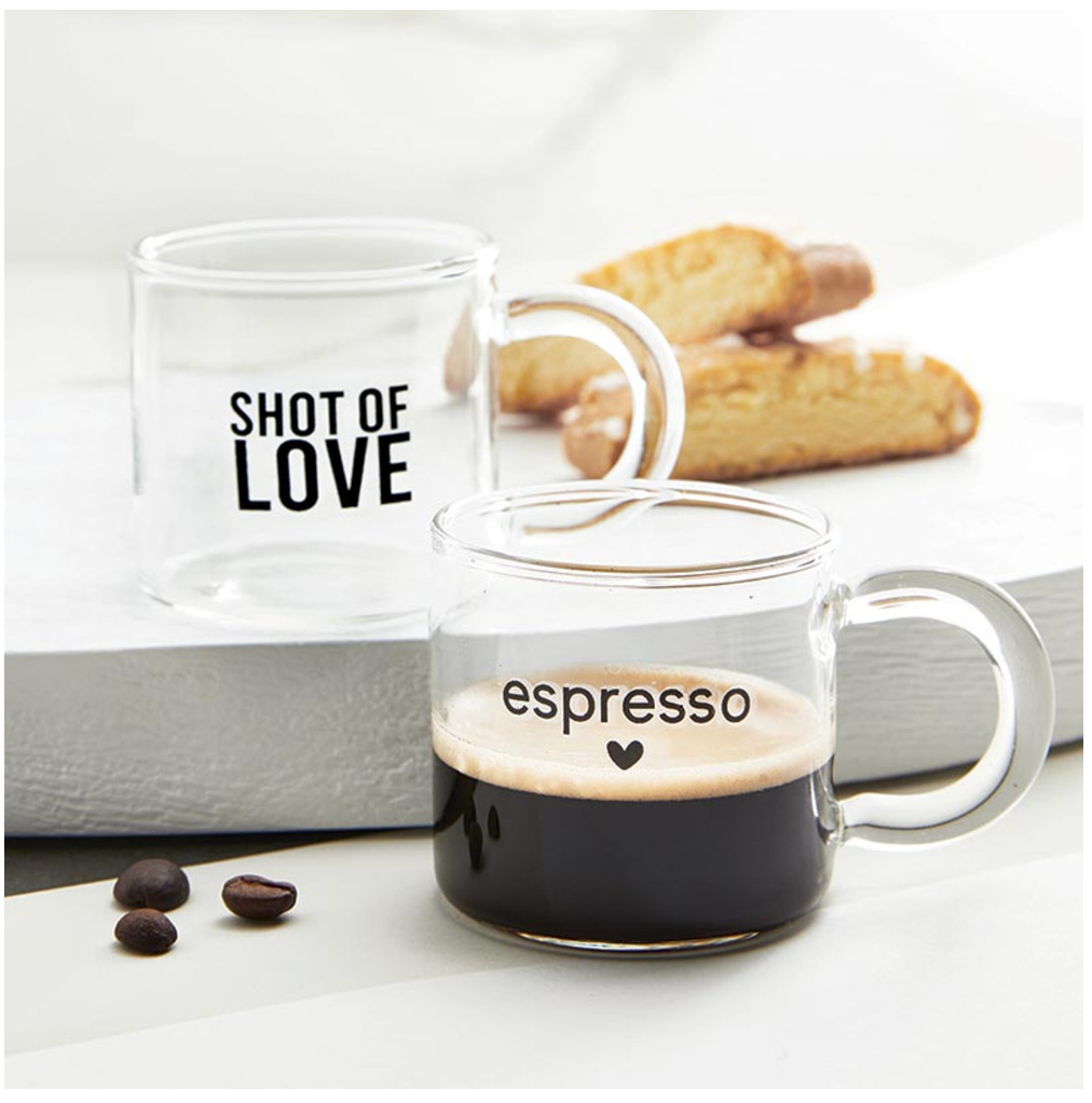 Glass Espresso Cup - Shot of Love