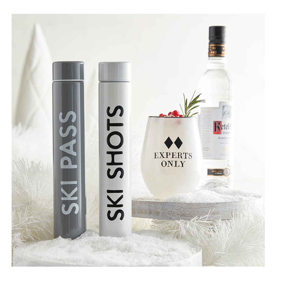 Face To Face Stainless Steel Flask Ski Shots