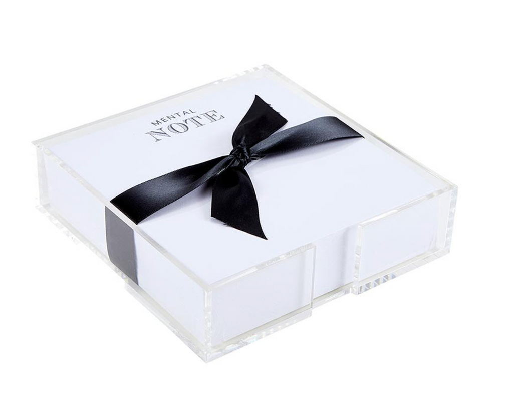 Square Notepaper In Acrylic Tray Mental Note