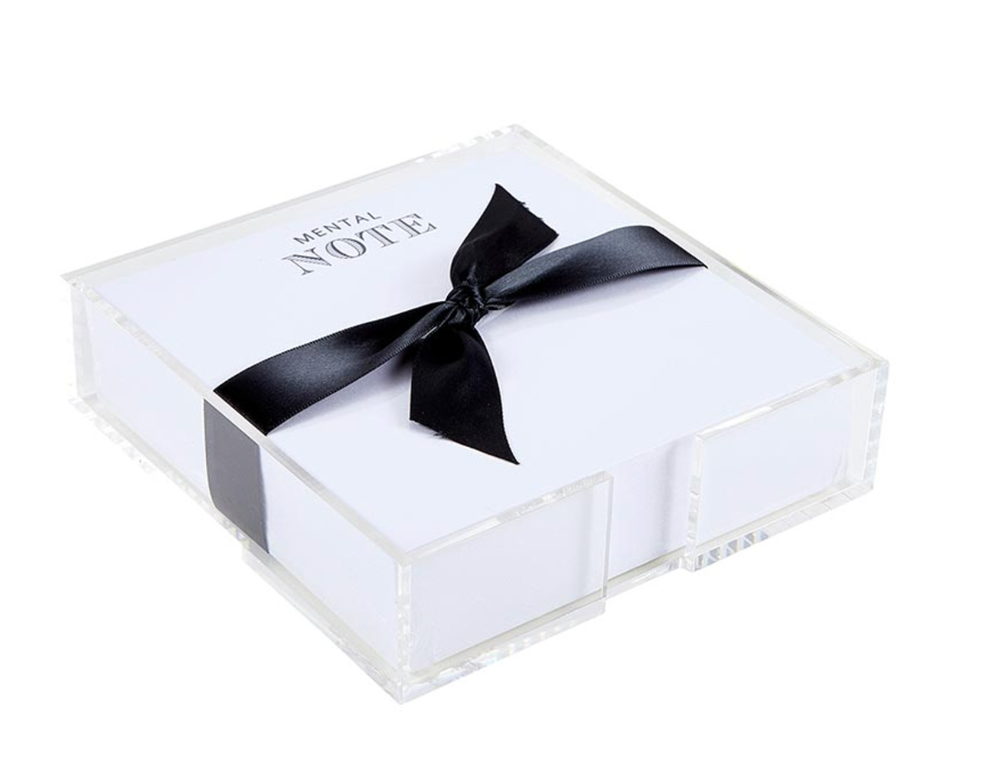 Square Notepaper In Acrylic Tray Mental Note