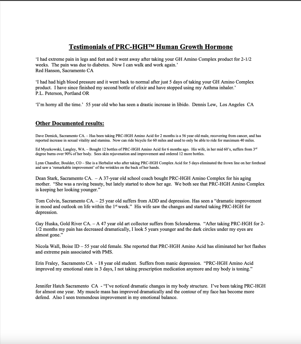 PRC-HGH Spray | Healthy Balance Market