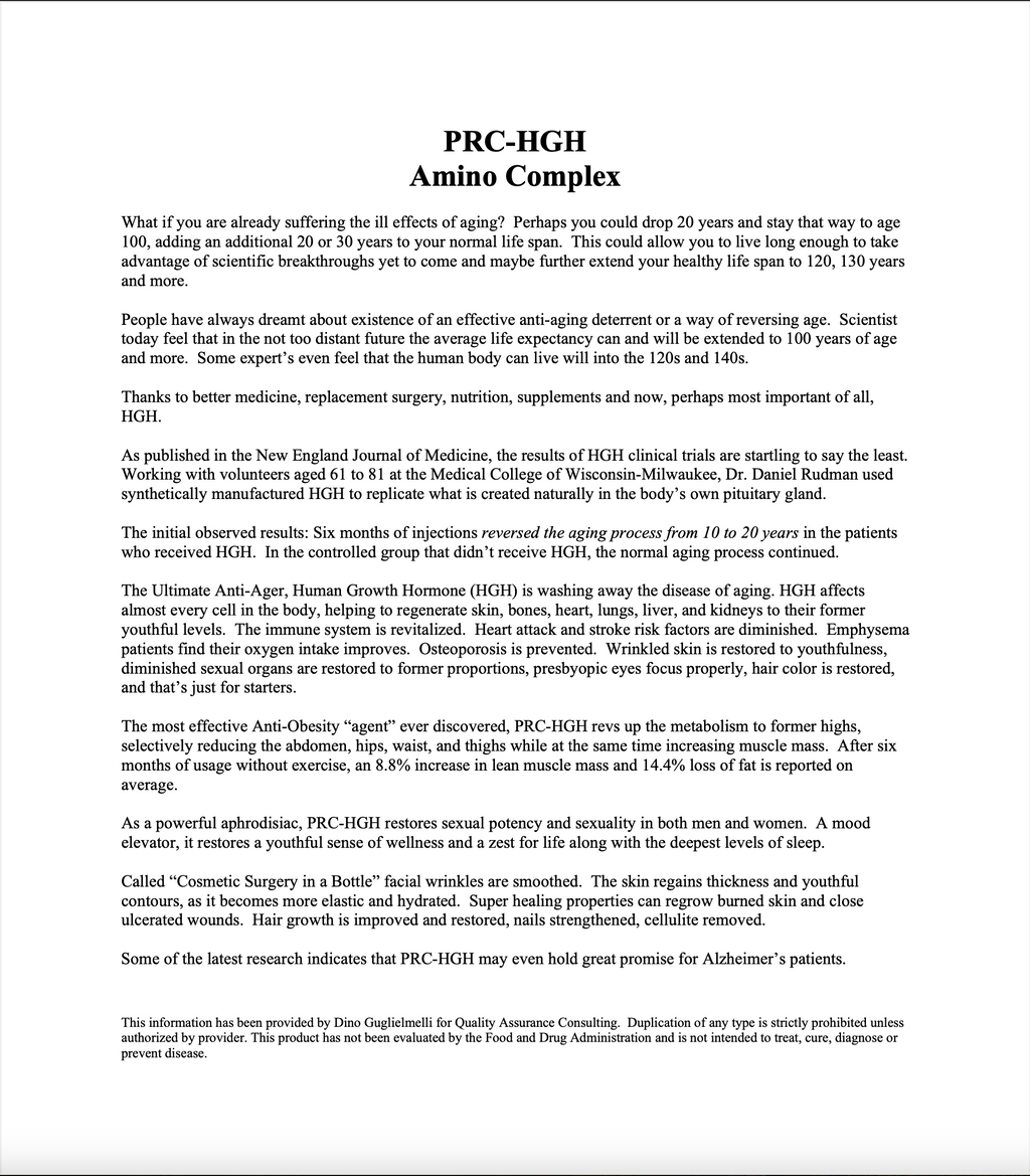 PRC-HGH Spray | Healthy Balance Market