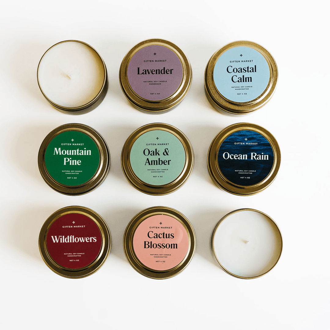 Oak & Amber Gold Travel Candle.