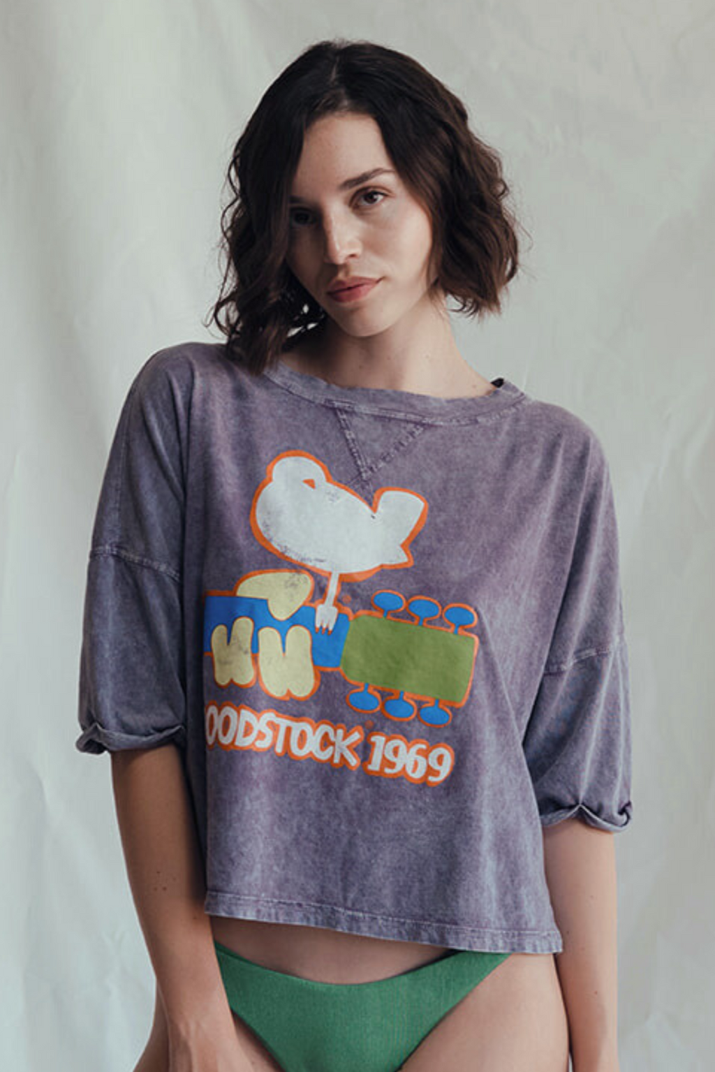 Woodstock NY 1969 Crop Tee — product image