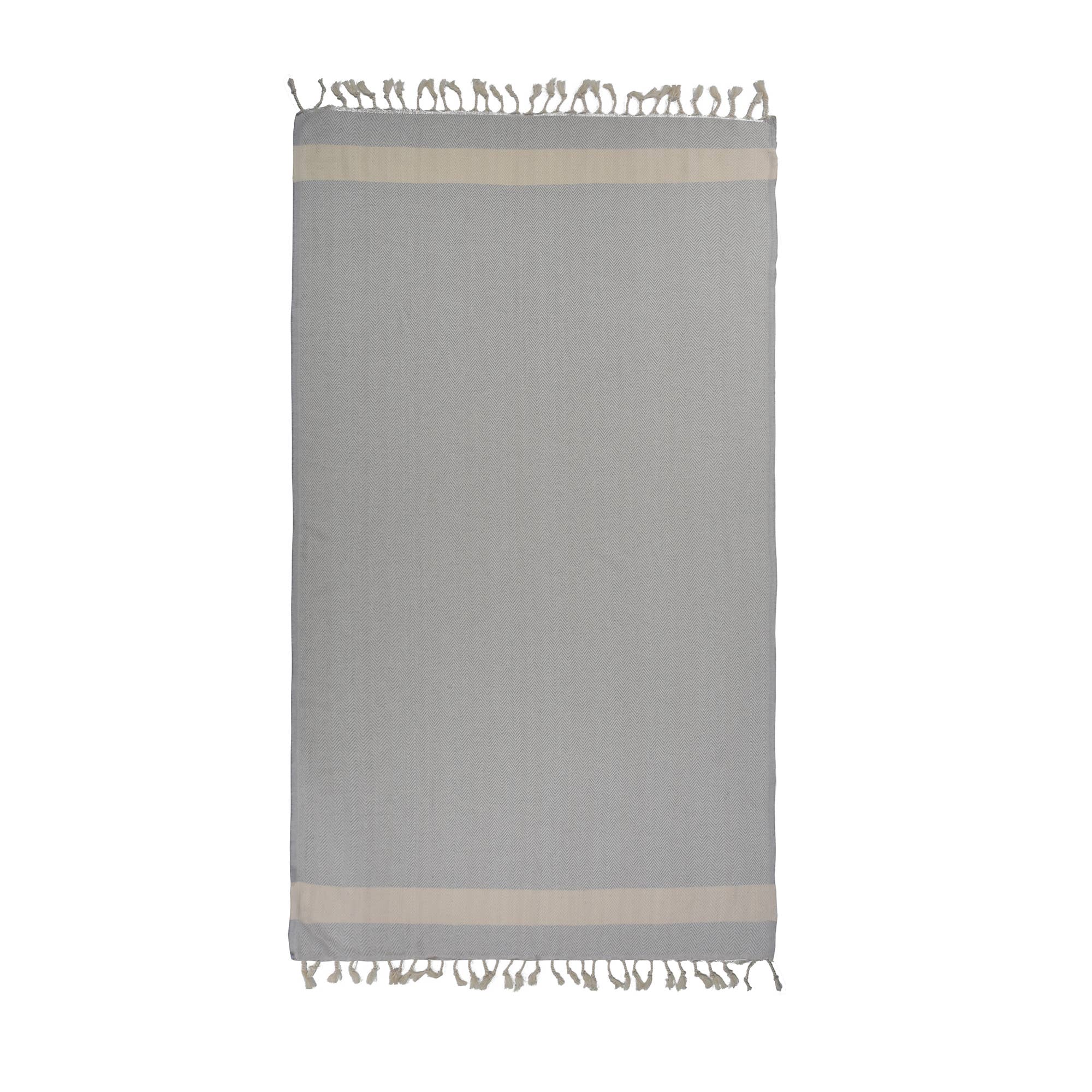 Herring Peshtemal  Cotton  Beach Towel: Black