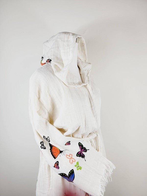 Soft and Cozy Muslin Kimono Robe, Organic Cotton M — product image