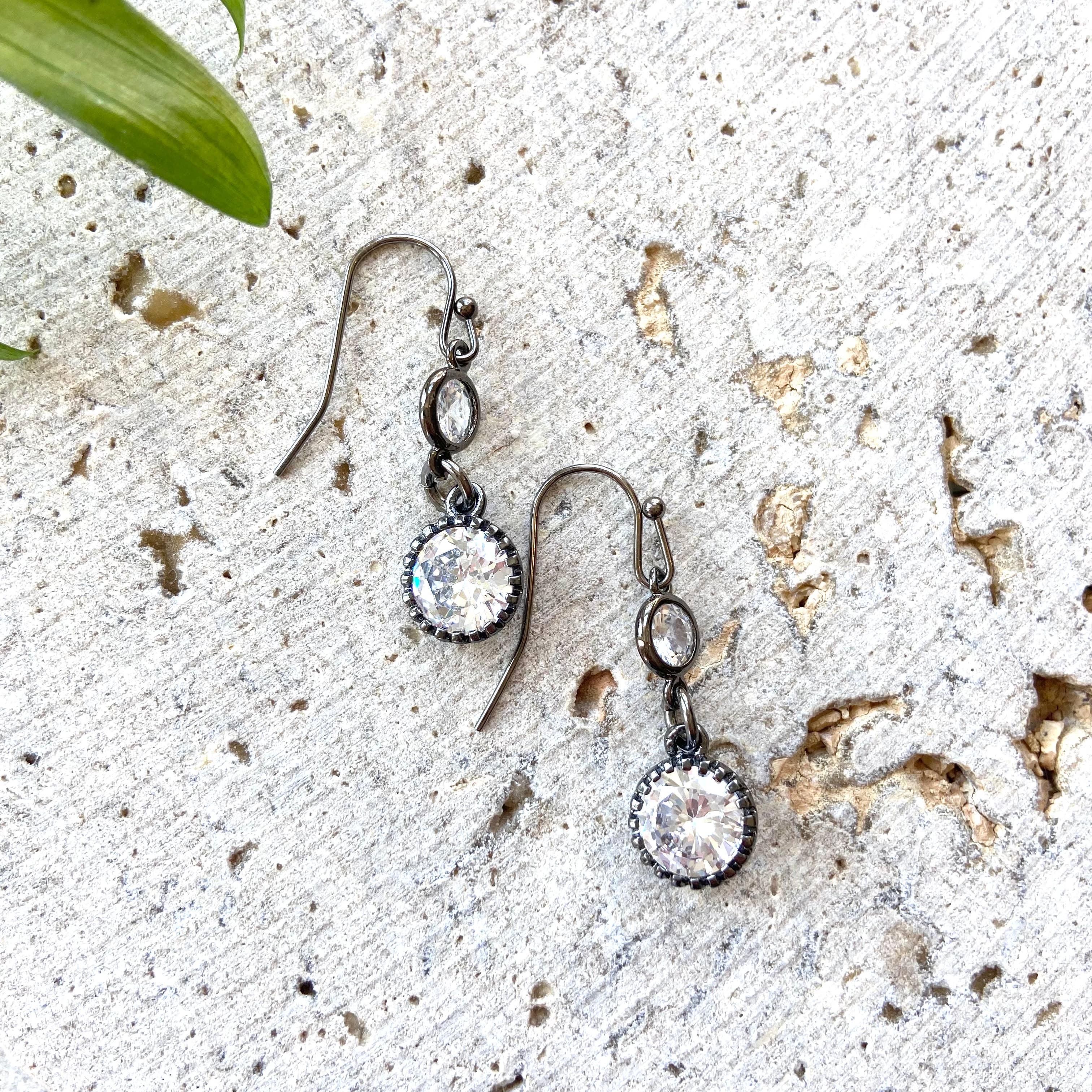Crystal boutique earrings salon gift trendy handmade bridal