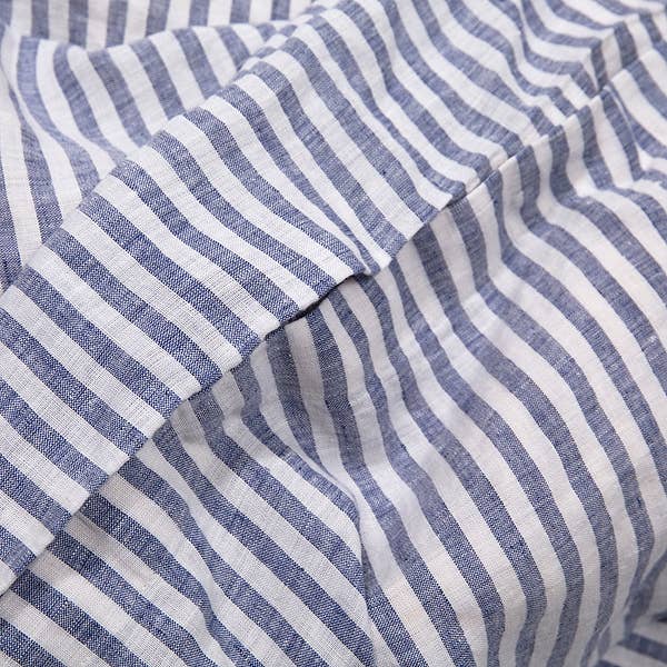 Linen Duvet Indigo Ticking Stripe: KING (104 x 86)