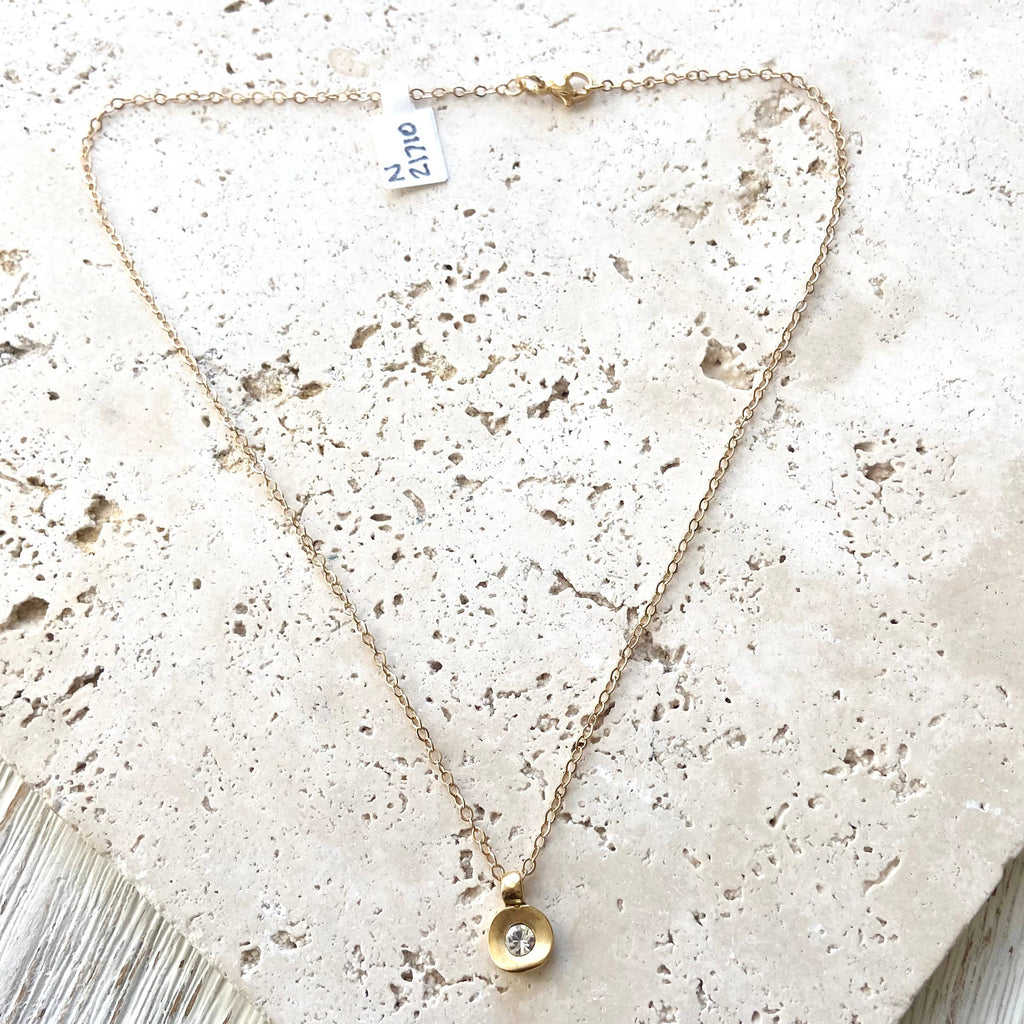 Hand casted Swarovski layering boutique salon necklace spa: Silver / 17”