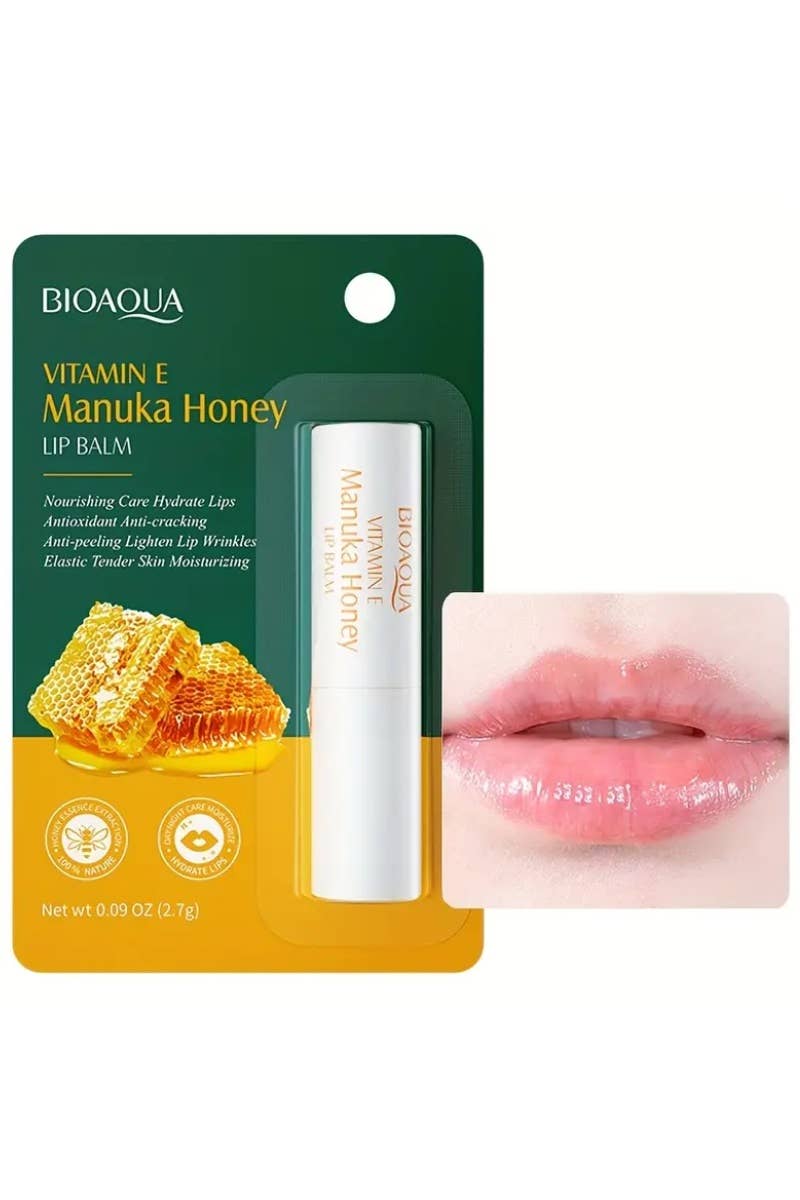 ..Vitamin E Manuka Honey Lip Balm (12pcs Set) Valentine: WHITE-166386 / OS — product image