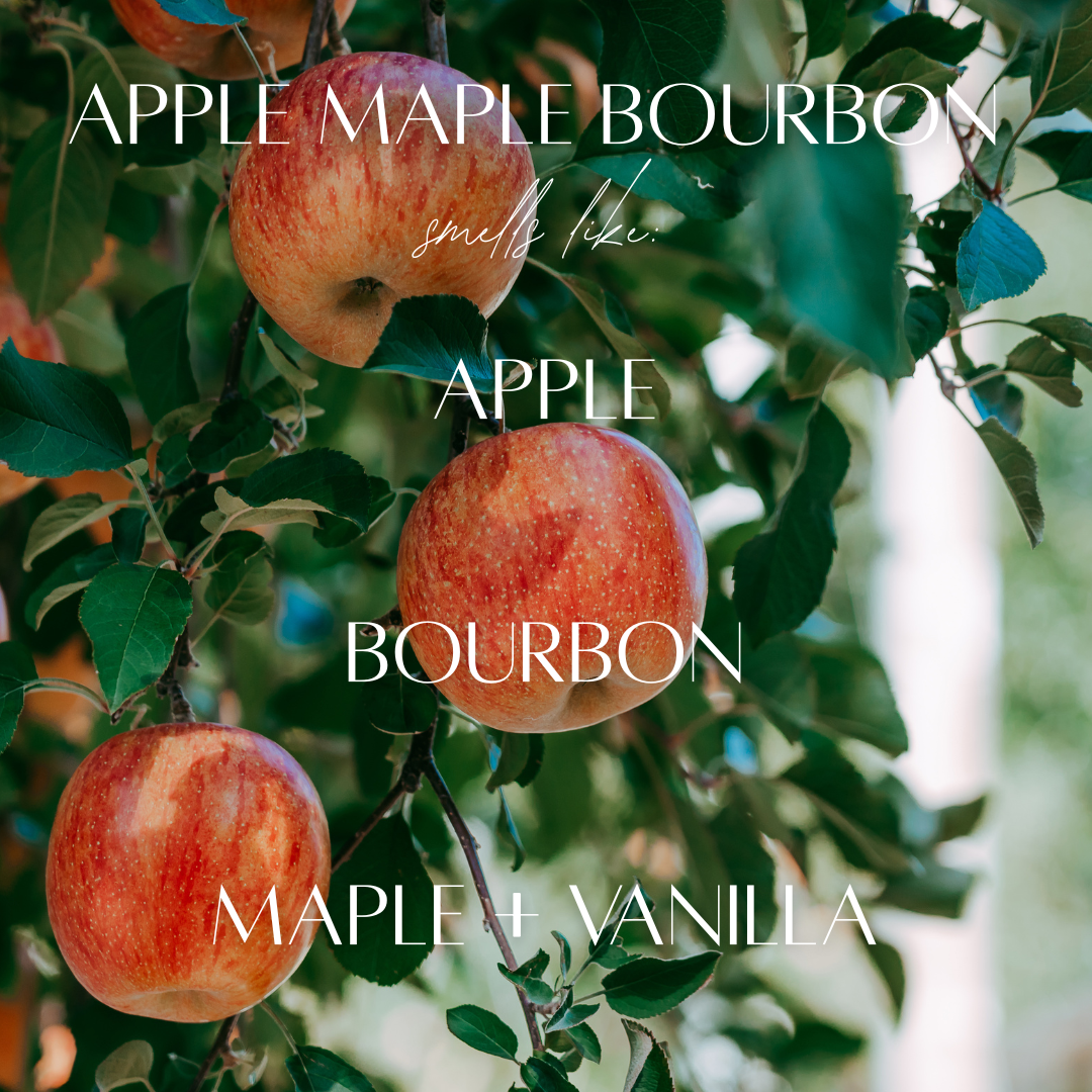 Apple Maple Bourbon - 9 oz Whiskey Glass Candle — product image