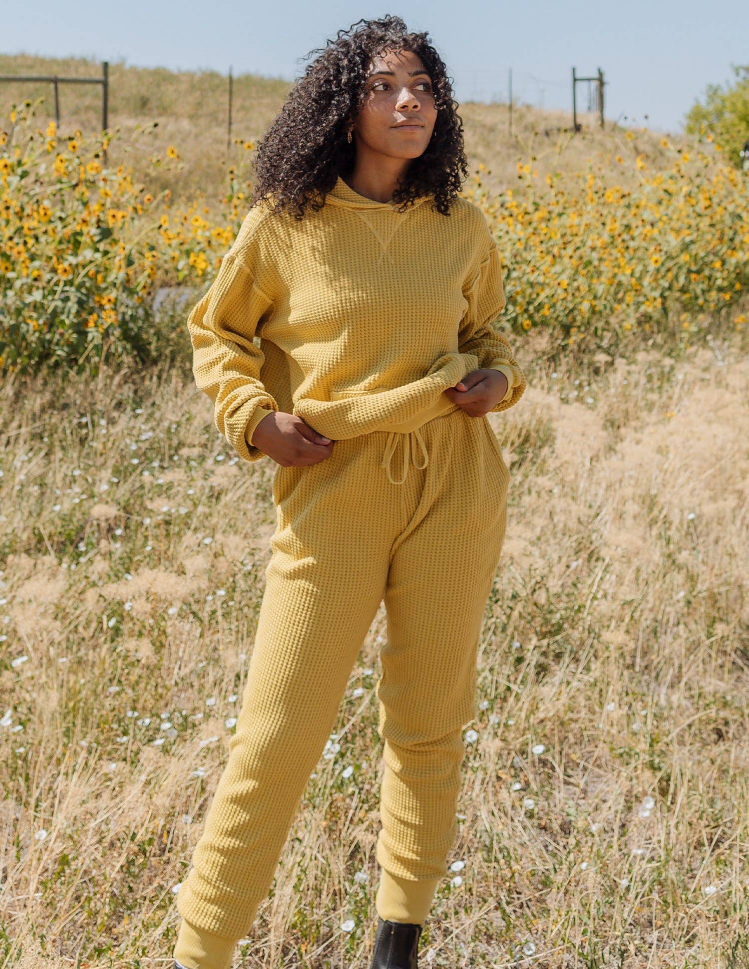 The Waffle Hoodie - Sunflower: Large — product image