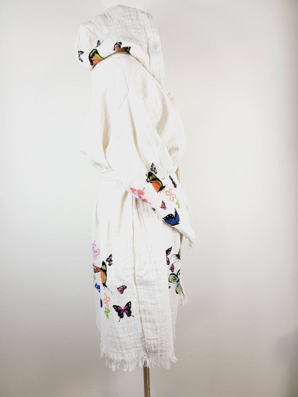 Soft and Cozy Muslin Kimono Robe, Organic Cotton M — product image