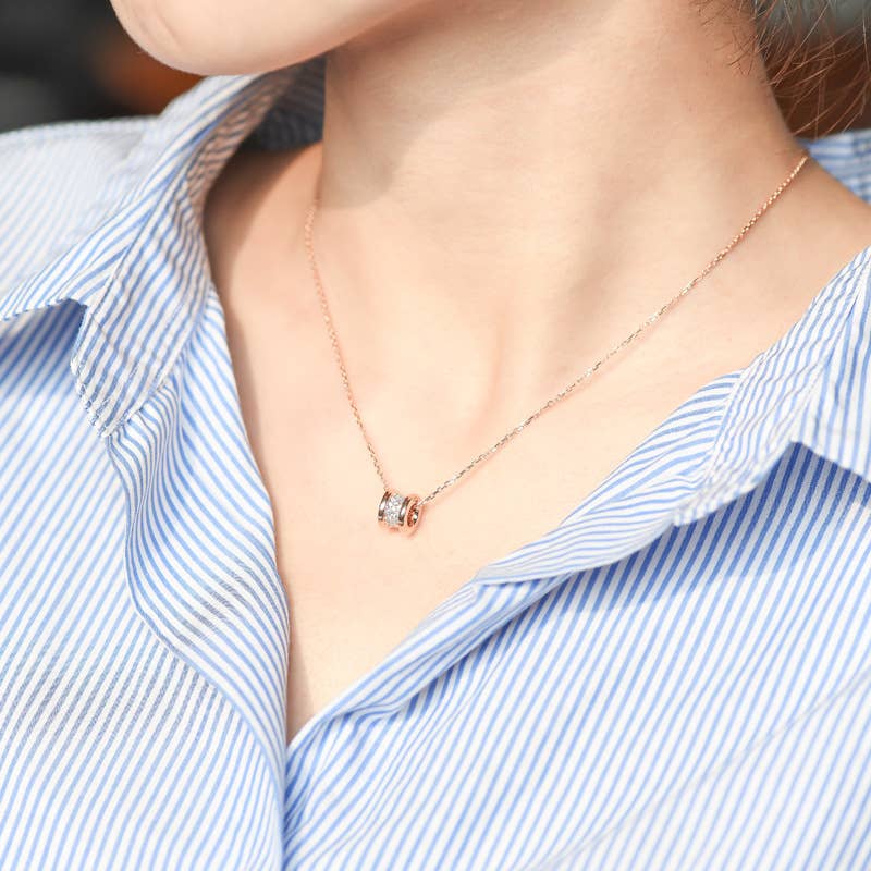 Inlaid Zircon Necklace Temperament Exquisite All-match Chain