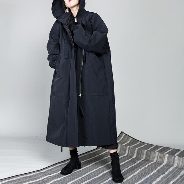 Black Hooded Oversized Coat | Millennials — product image