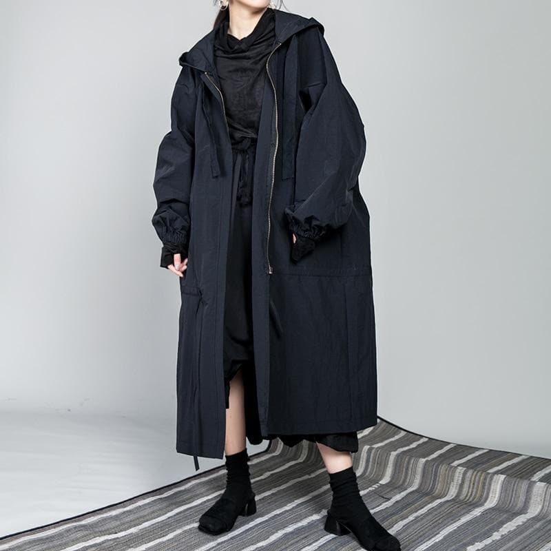 Black Hooded Oversized Coat | Millennials — product image
