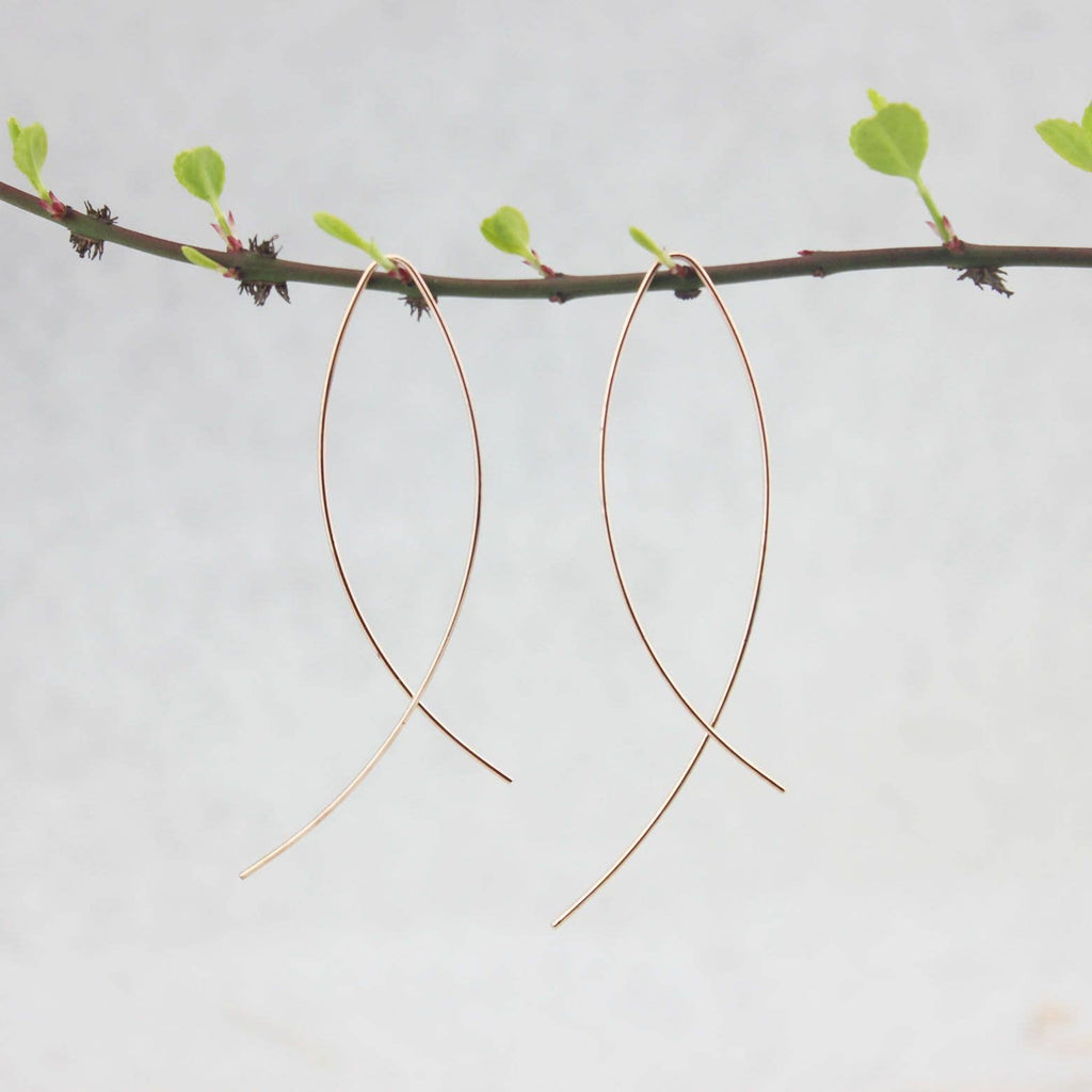 Simple Layla Earrings: Rose Gold