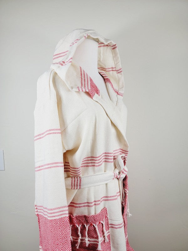 Unisex Robe, Beach or spa Robe with pockets - Red — product image