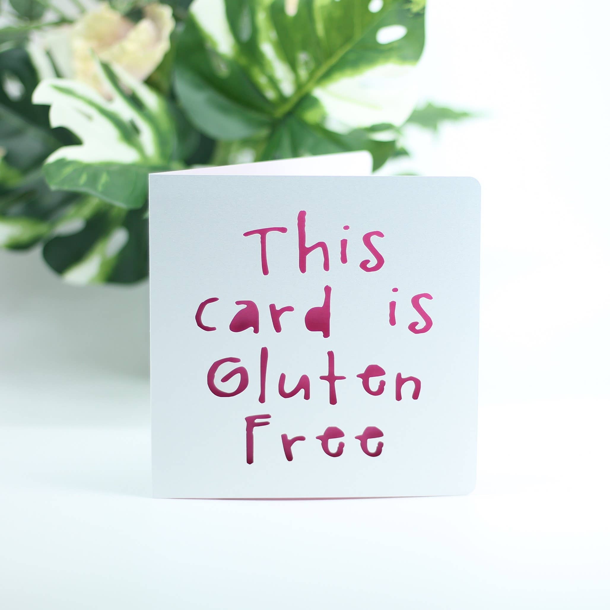 This card is gluten free: Green