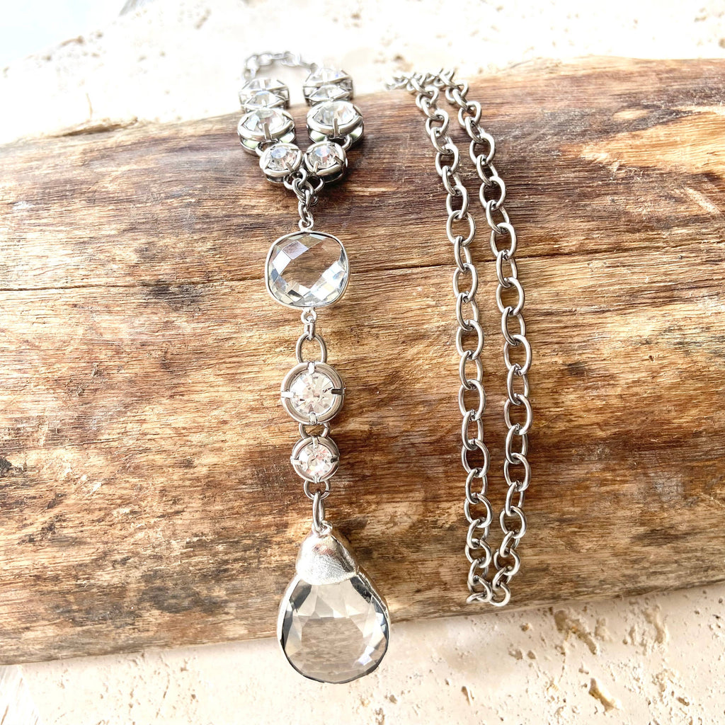 Crystal jewelry chandelier necklace salon boutique bridal