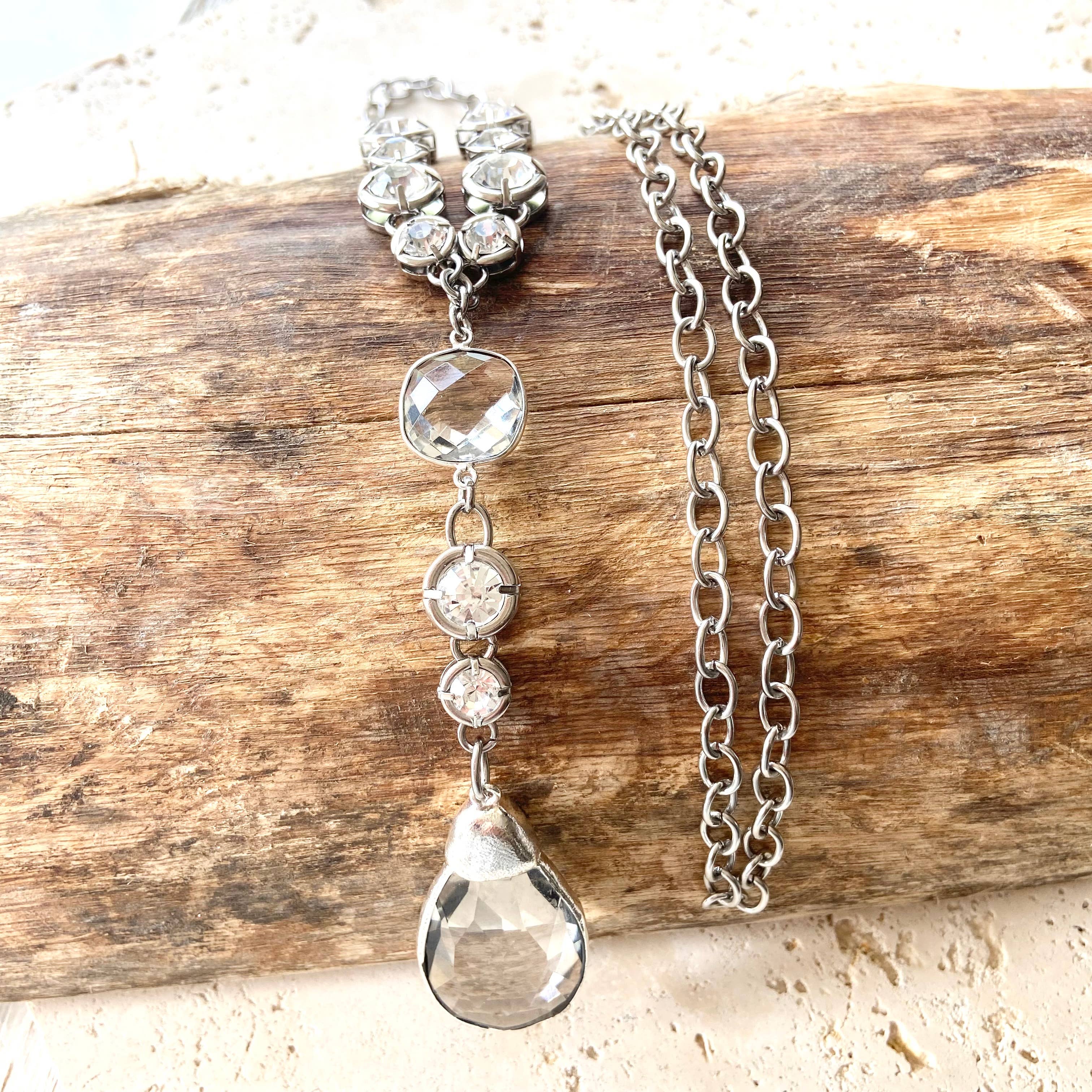 Crystal jewelry chandelier necklace salon boutique bridal