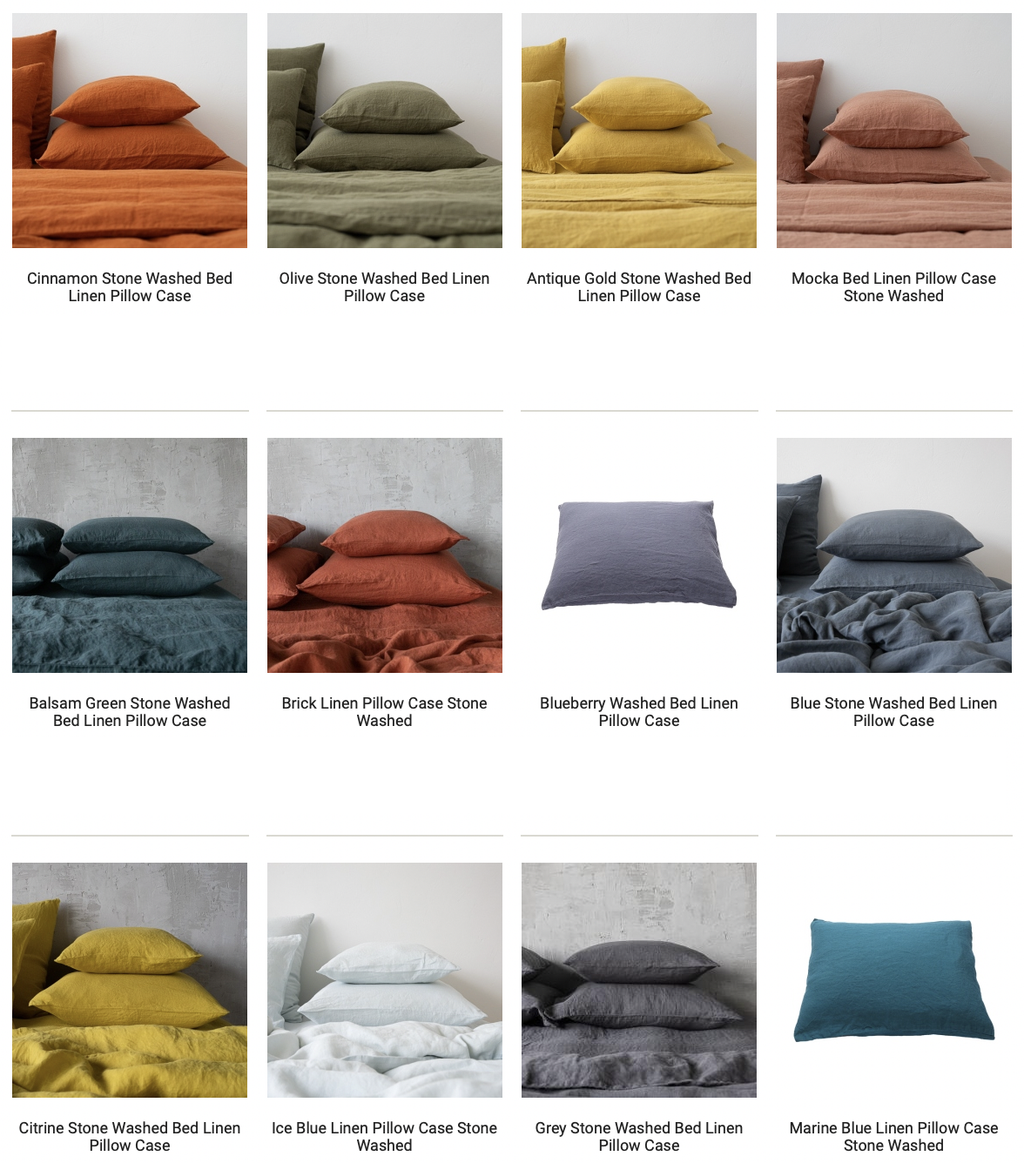 Linen Pillow Case Optical White Stone Washed European Linen: EURO  (26 x 26)