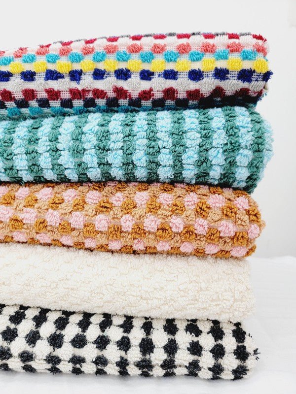 Bath Towels, Organic Turkish Cotton Pom Pom Towels — product image
