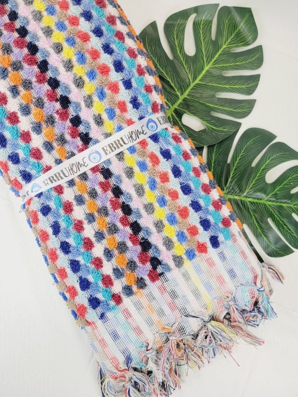 Bath Towels, Organic Turkish Cotton Pom Pom Towels — product image